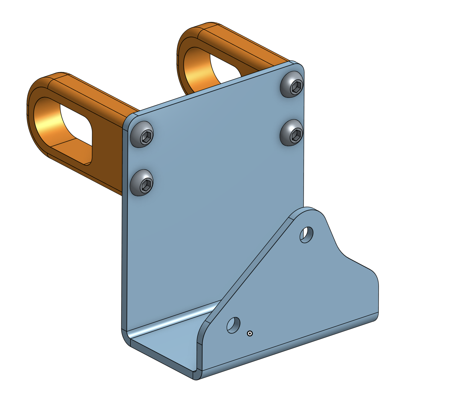 CAD of the air reel bracket