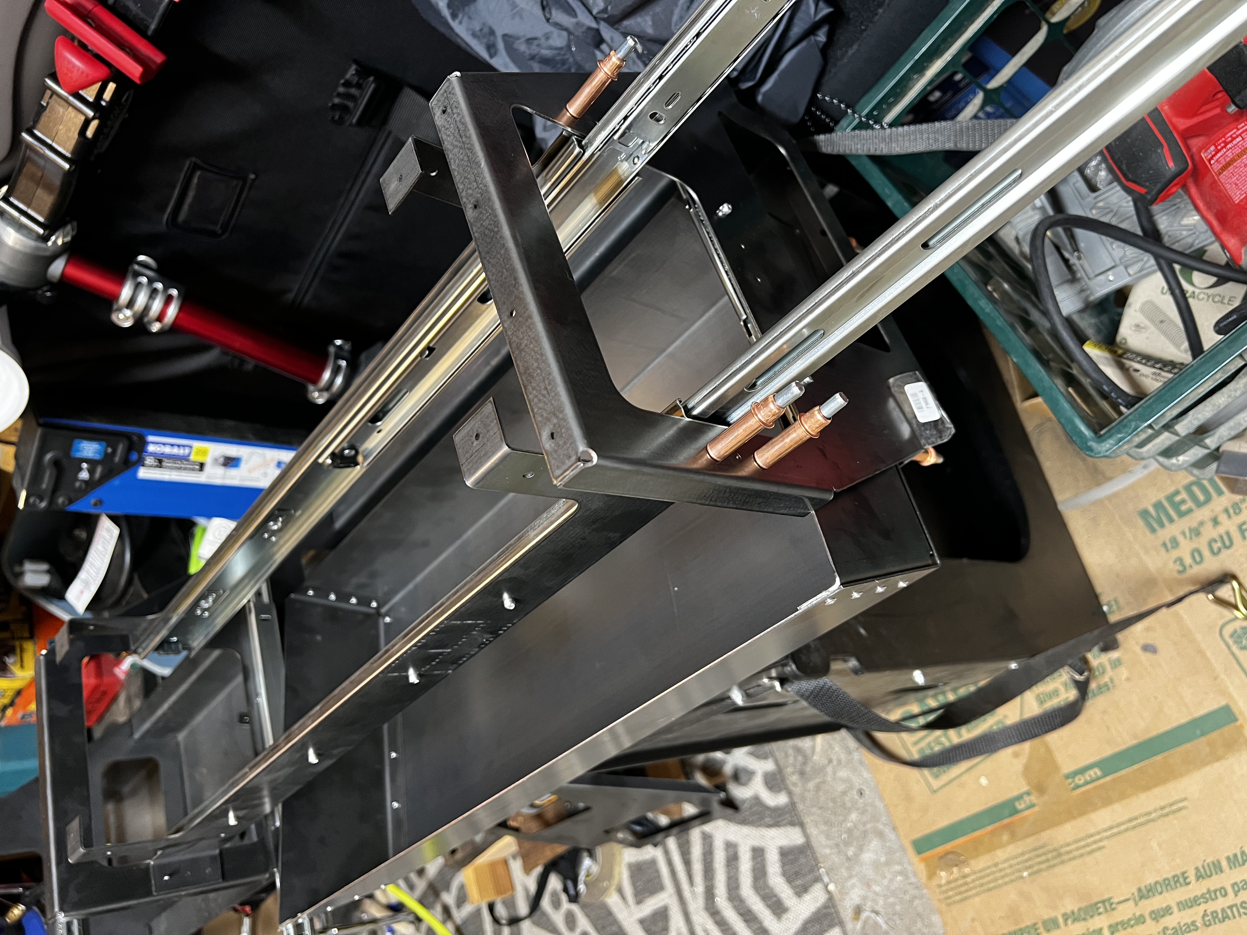 The kitchen in process